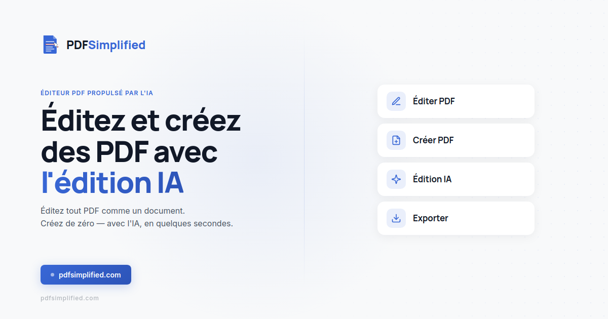 PDFSimplified — Éditeur PDF en ligne gratuit | Modifiez & créez des PDF ...