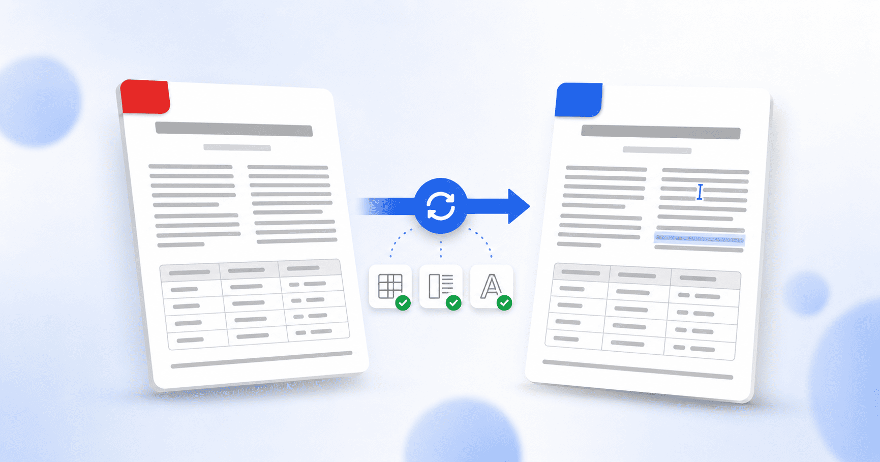 Converting a PDF into an editable Word document while keeping tables, columns and fonts intact